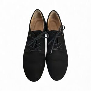 Like New Hartjes XS Women’s Black Suede Heel Shoes Size 6.5